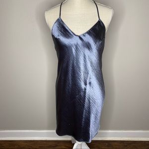 Victoria’s Secret Blue Satin Slip Dress Size Small NWT